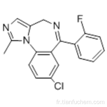 7-chloro-5- (2-fluorophényl) -2,3-dihydro-1H-1,4-benzodiazépine-2-méthanamine CAS 59467-64-0